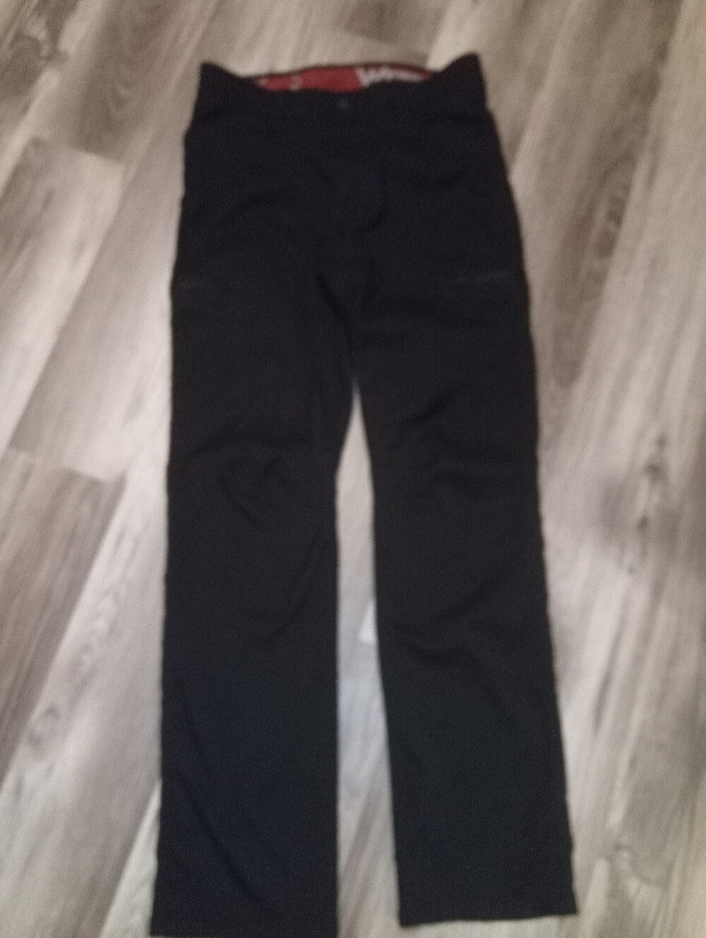 Wrangler Men's Black Straight-Leg Pants Zipper Pocket